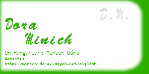 dora minich business card
